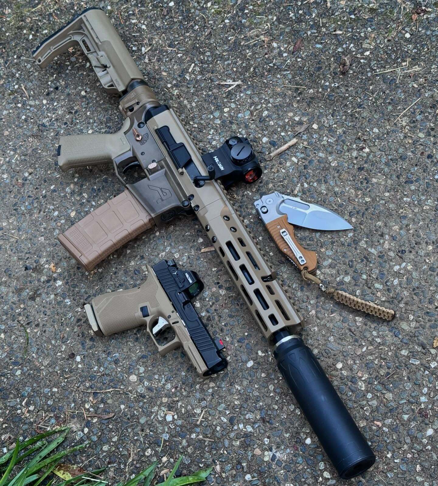 Image of a rifle with zilch mount and scepter muzzle brake
