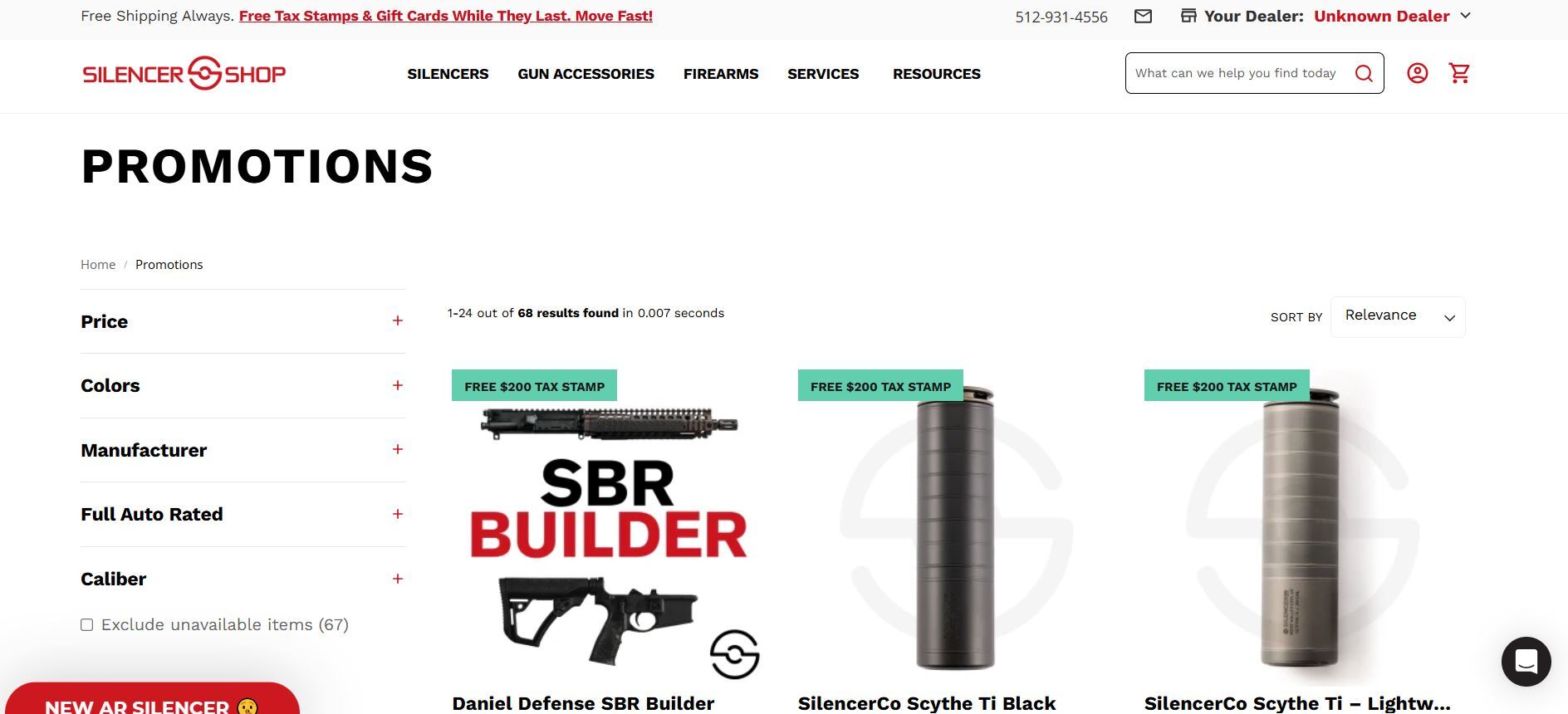 Silencer shop website